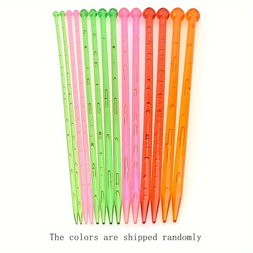 Crystal Sweater Needle Stick Set 14pcs Straight & Loop Knitting Kit 4mm 10mm