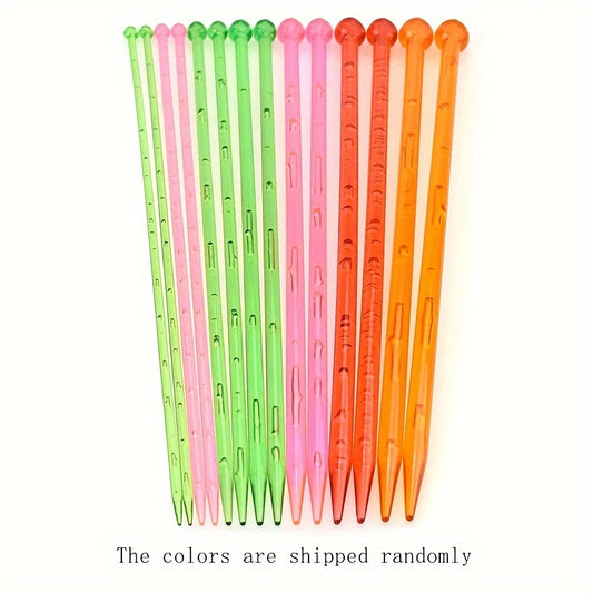 Crystal Sweater Needle Stick Set 14pcs Straight & Loop Knitting Kit 4mm 10mm