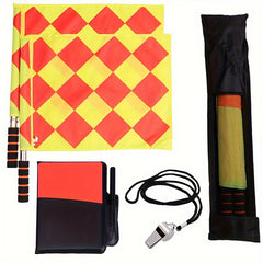 Football Referee Set Red And Yellow Card Metal Whistle Training Tool