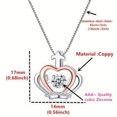 Holiday Party Crown Pendant Necklace for Kids