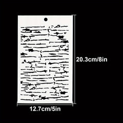 Retro Brown Paper Background Shoe Stencils Graffiti DIY Art Stencils