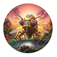 Round Machine Fly Pattern Mouse Pad 20x20cm