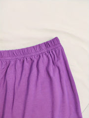 Lace Stitching Pajama Set V Neck Cami & Shorts