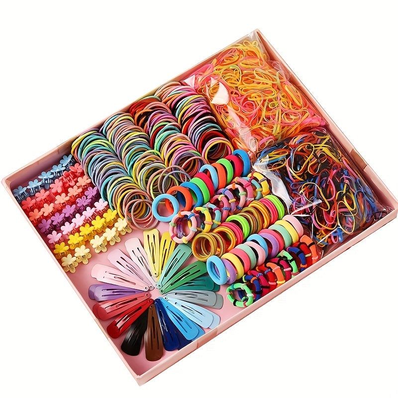 780pcs Children's Jewelry Hairpin Hair Card Set - Gift Boxed