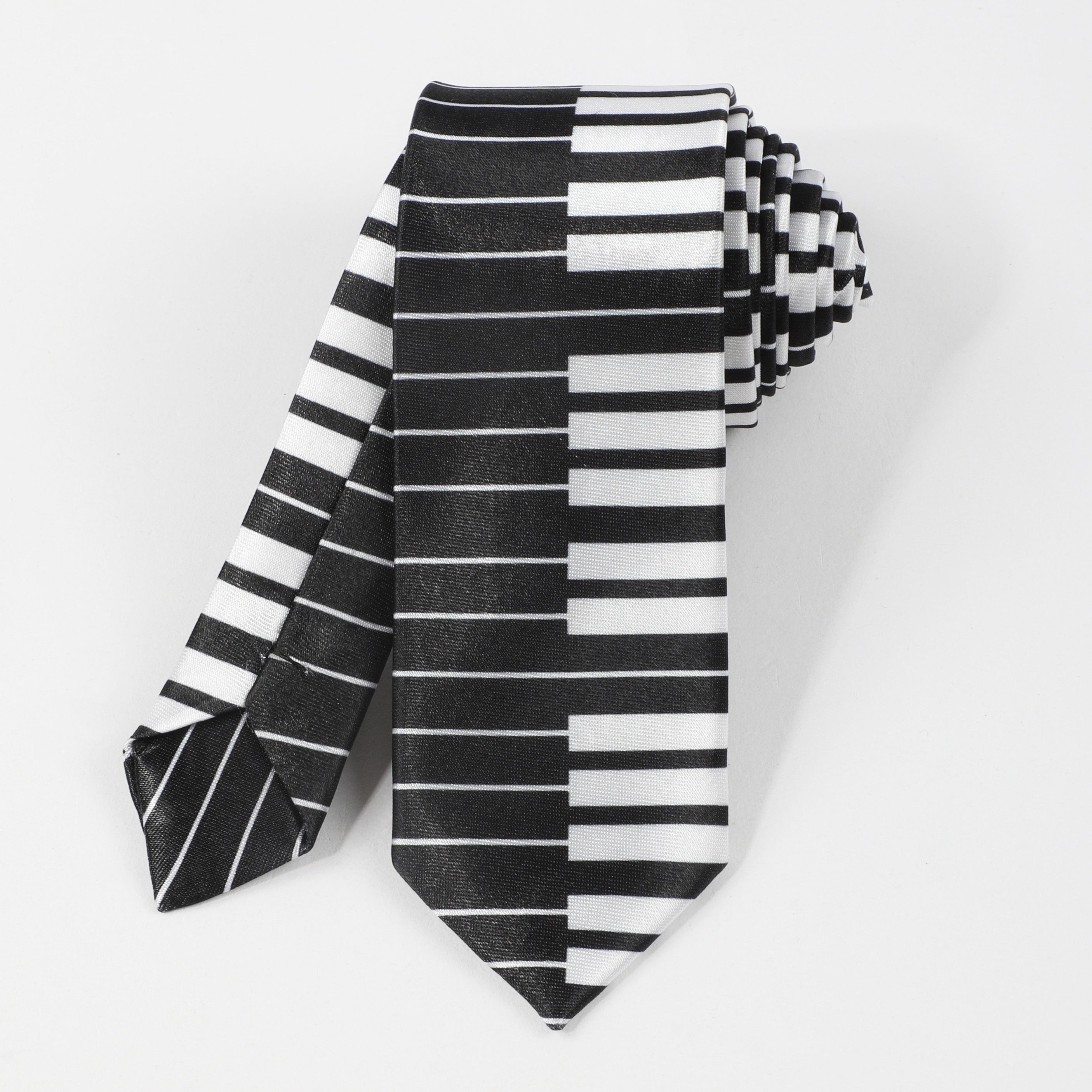 Men's Piano Keys Pattern Tie Clothing Decorative Accessories