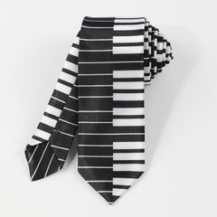 Men's Piano Keys Pattern Tie Clothing Decorative Accessories