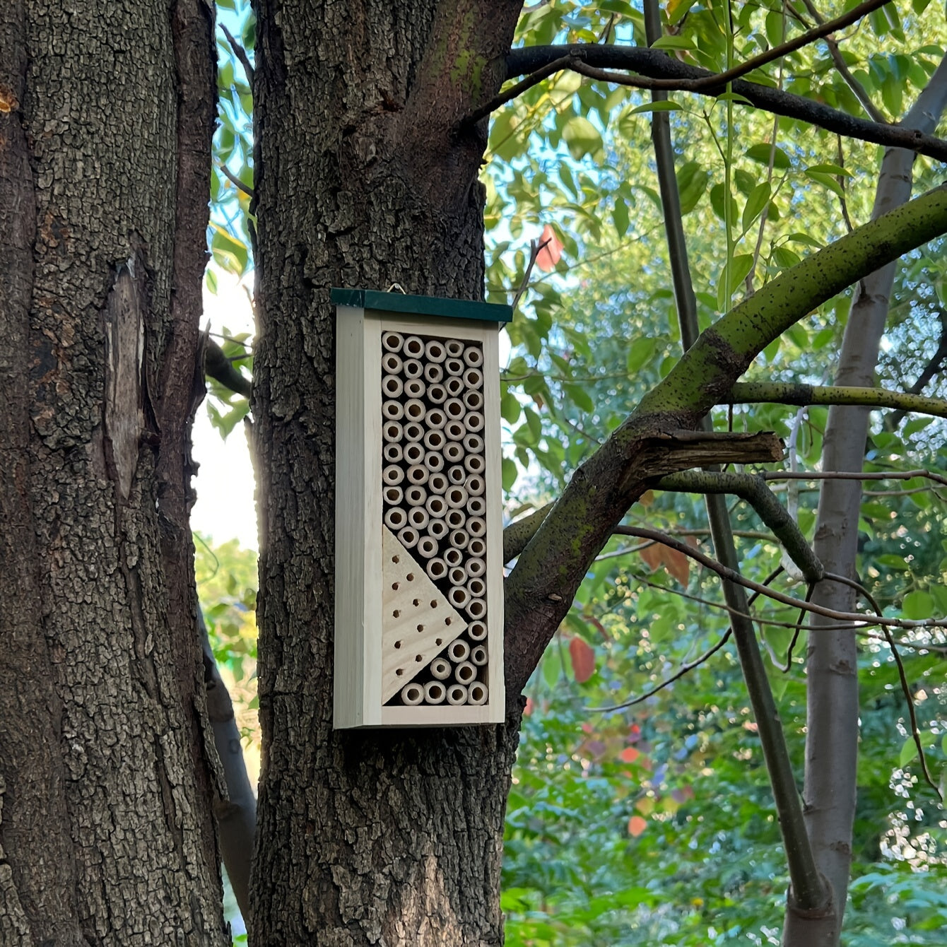Wooden Insect Bug House Garden Hotel Bee Nesting Box for Outdoor Decor