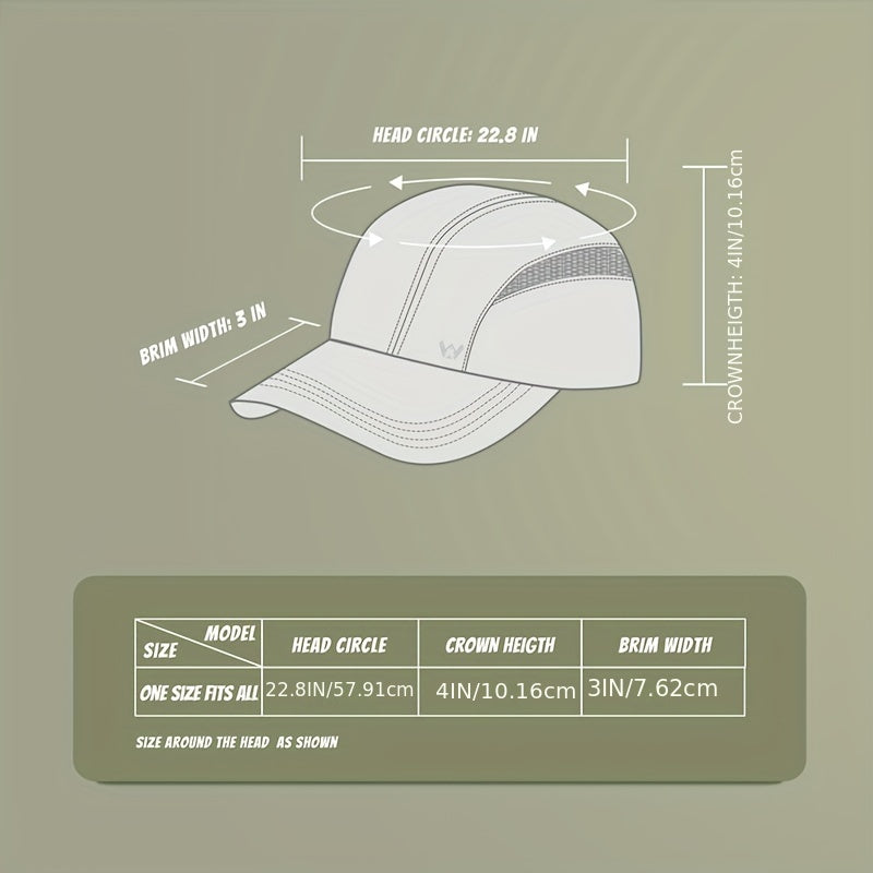 Sun Protection Quick Dry Nylon Hat Lightweight Sport Cap