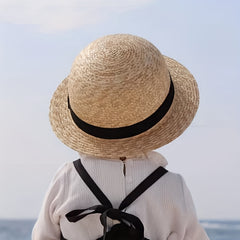 Baby Sunshade Straw Fisherman Hat for Summer