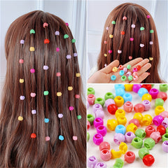 100pcs Colorful Hair Braids Beads Headwear Hair Claw Clips
