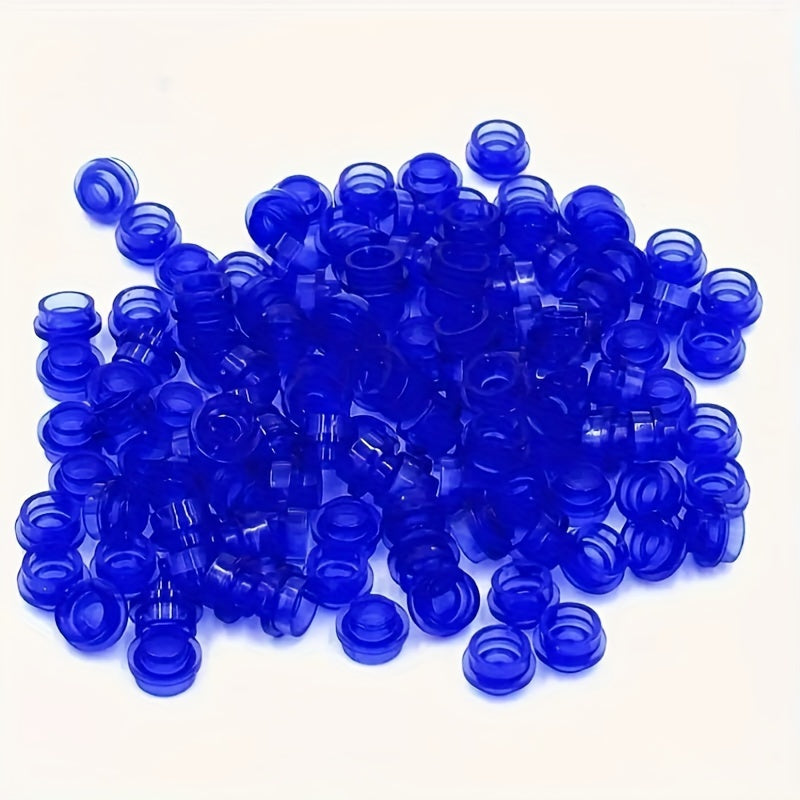 200pcs Transparent Building Blocks Set 1x1 Hole for Pixel Art & Car Lights