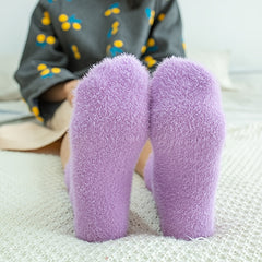 Fruit Pattern Warm Plush Floor Socks Women's Stockings