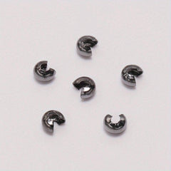 100Pcs 3mm 4mm Round Crimp End Beads Jewelry Making Findings