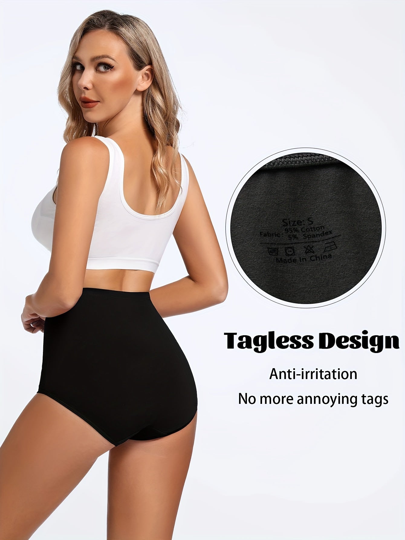 Women's Plus Seamless High Rise Comfort Briefs 4pcs Set