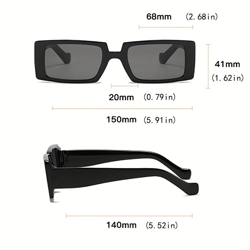 Rect. Sunglasses Women Men Anti Glare UV400
