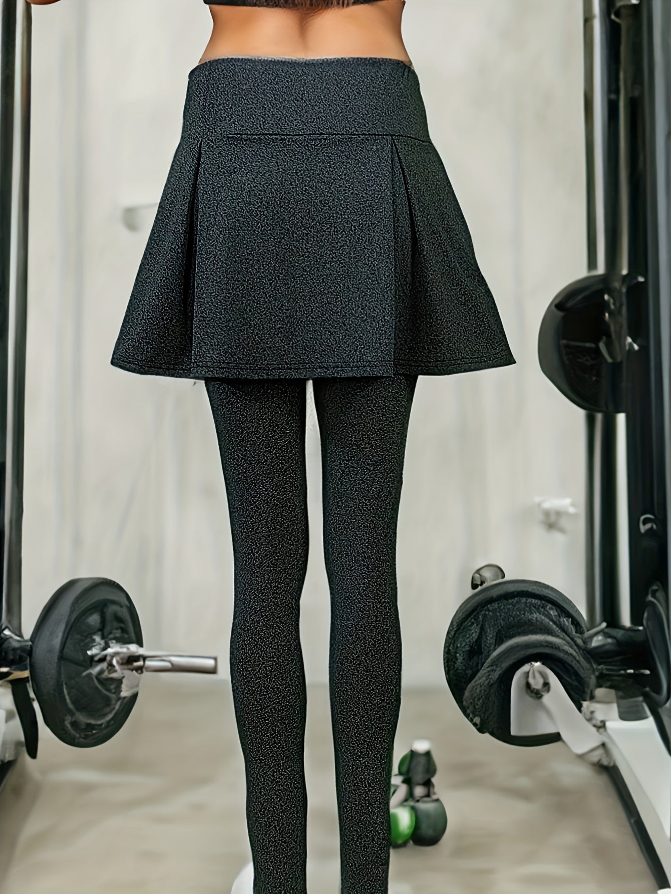 Sporty Skinny Leggings with Skirt