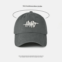 Heart Embroidery Baseball Cap Casual Sports Hat Adjustable Lightweight