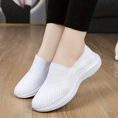 Women's Knit Slip On Sneakers Lightweight Running Shoes
