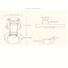 Baby Carrier With Hip Seat Waist Stool Infant Carrier Pink