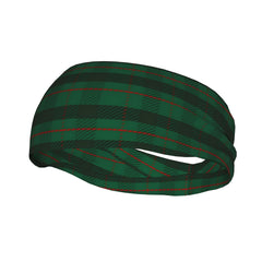 Men's Vintage Plaid Headband Green & Red Striped