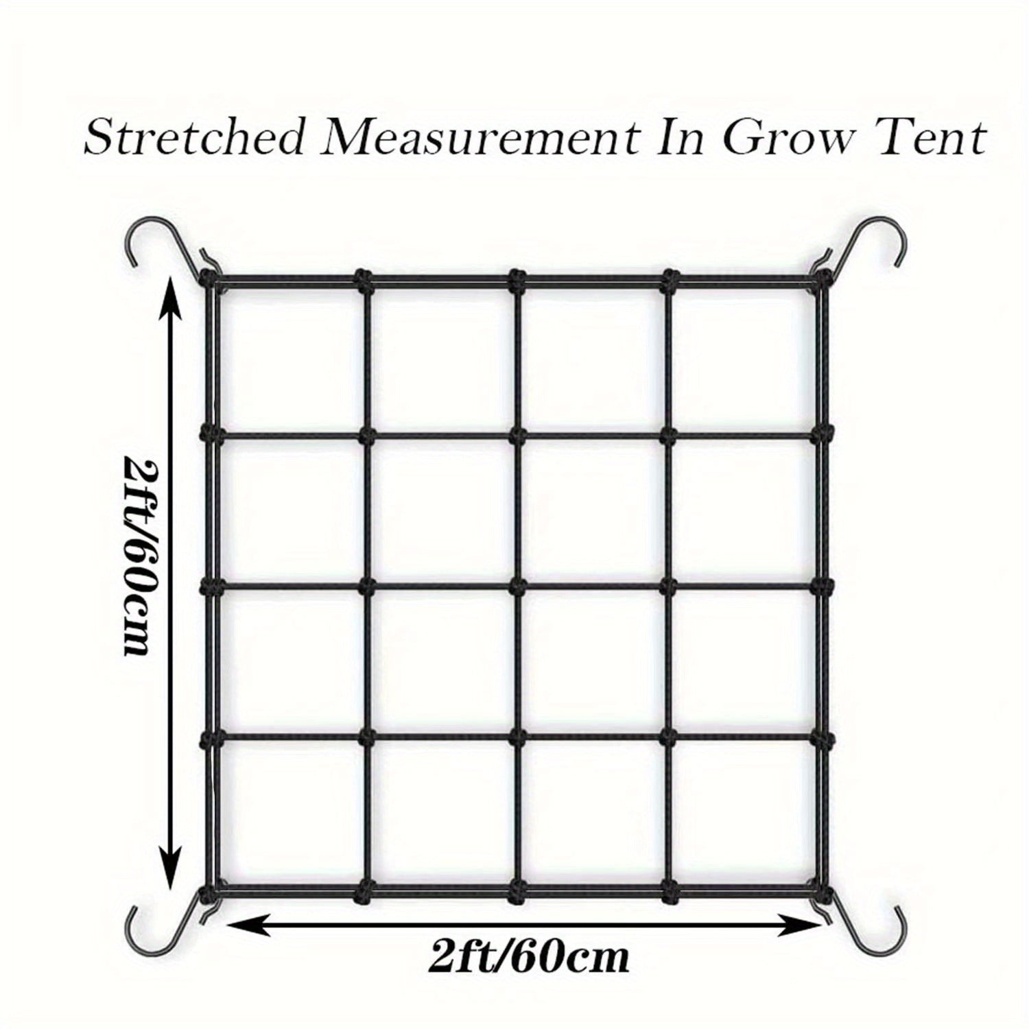 Heavy Duty Elastic Plant Net With Steel Hooks