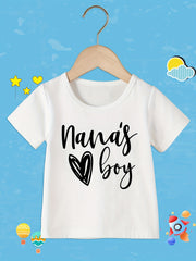 Toddler Boys T Shirts Slogan NANA S BOY Print Casual Novelty Tees