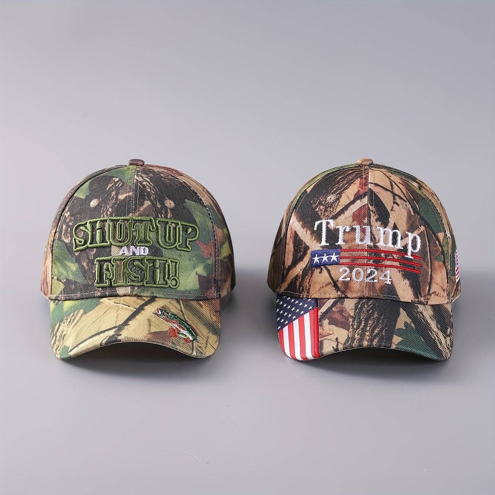 Camouflage Skull Embroidery Letter Baseball Cap Men's Duck Tongue Cap