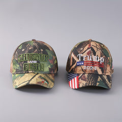 Camouflage Skull Embroidery Letter Baseball Cap Men's Duck Tongue Cap