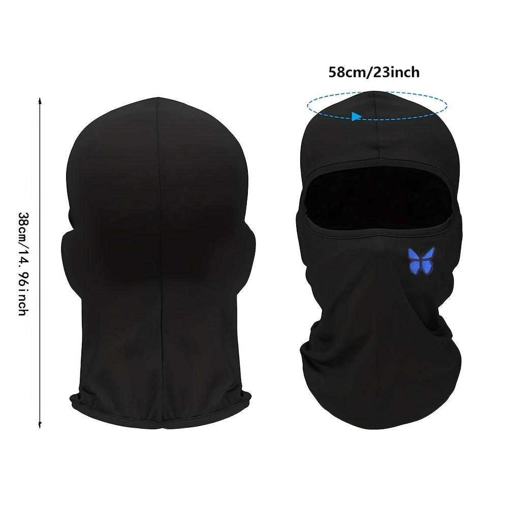 Butterfly Print Balaclava Outdoor Riding Mask For Men And Women