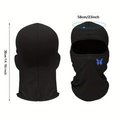Butterfly Print Balaclava Outdoor Riding Mask For Men And Women