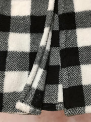 Plaid Print Hooded Vest Warm Teddy Vest
