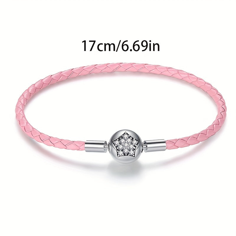 S925 Silver Star Charm Bracelet for Girls Family Friends Kids