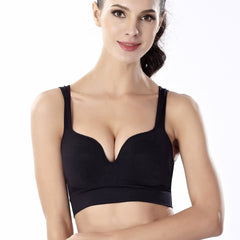 Seamless Sporty Push Up Bra Wireless Sports Bra For Running