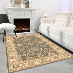 Aqua American Classic Pattern Large Carpet Area Carpet Living Room Bedroom