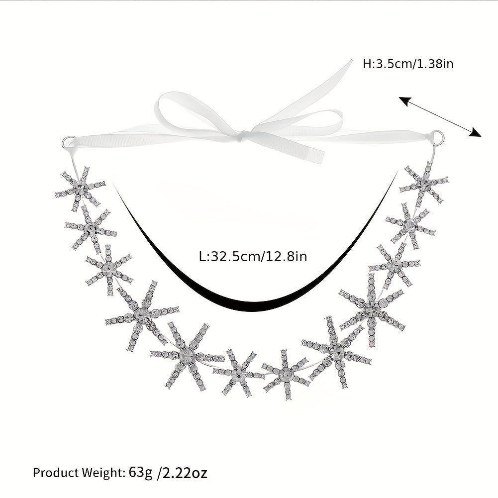Rhinestone Star Decor Hair Band Bridal Wedding Headwear