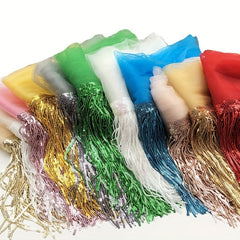 Leaf Sequin Tassels Fringe Trim 5yd DIY Sewing Costume Curtain Decoration
