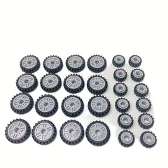 70pcs MOC Building Block Tire Set for DIY Automobile Tire Rim