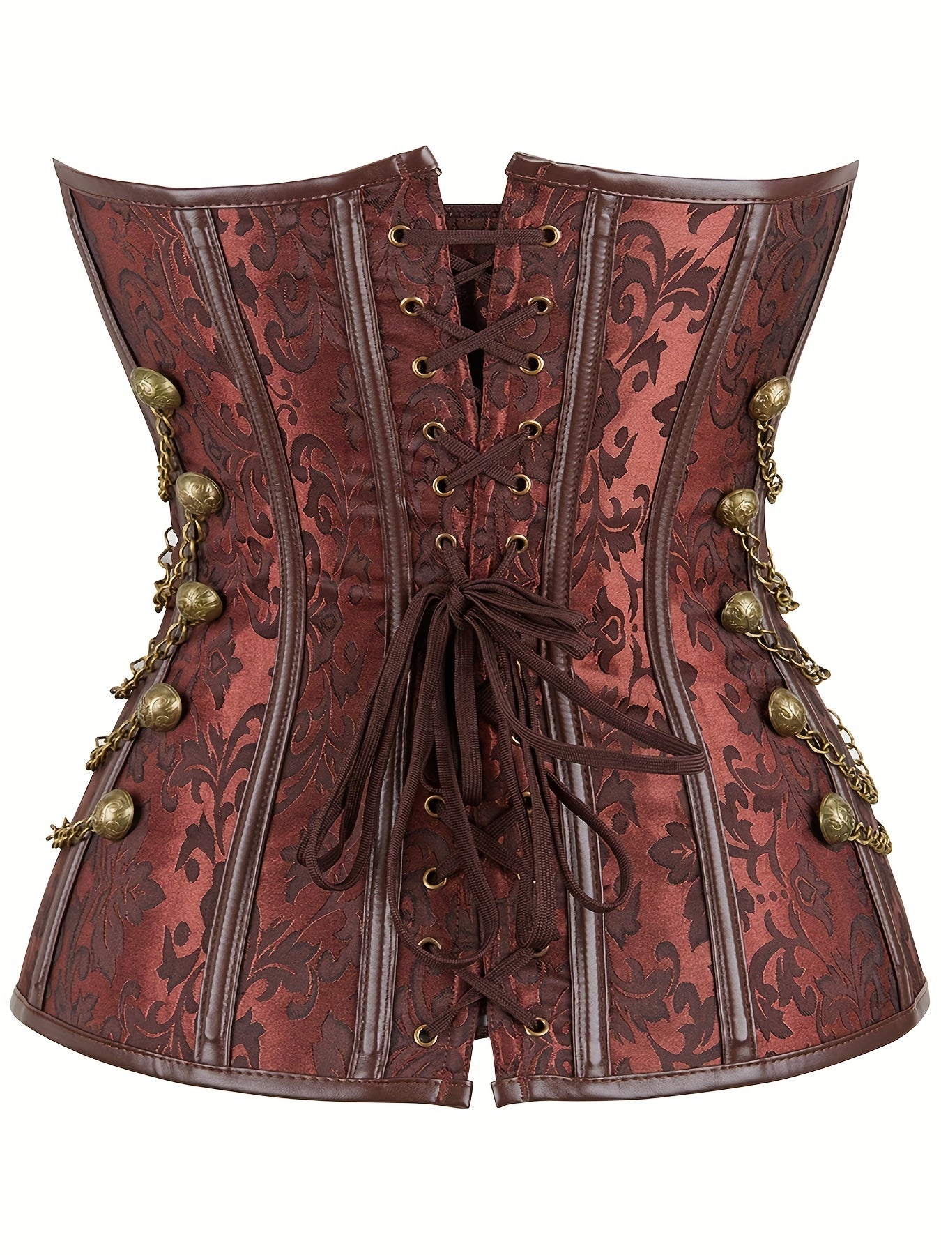 Strapless Corset Tummy Control Lace Up Body Shaper