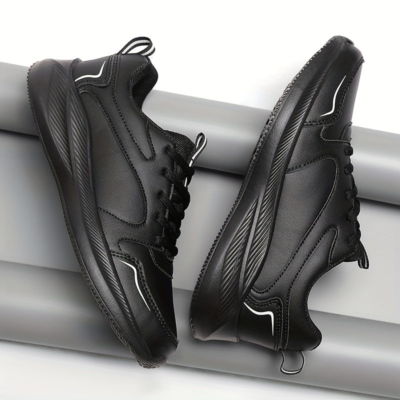Women's Solid Platform Sneakers Lace Up Outdoor Shoes