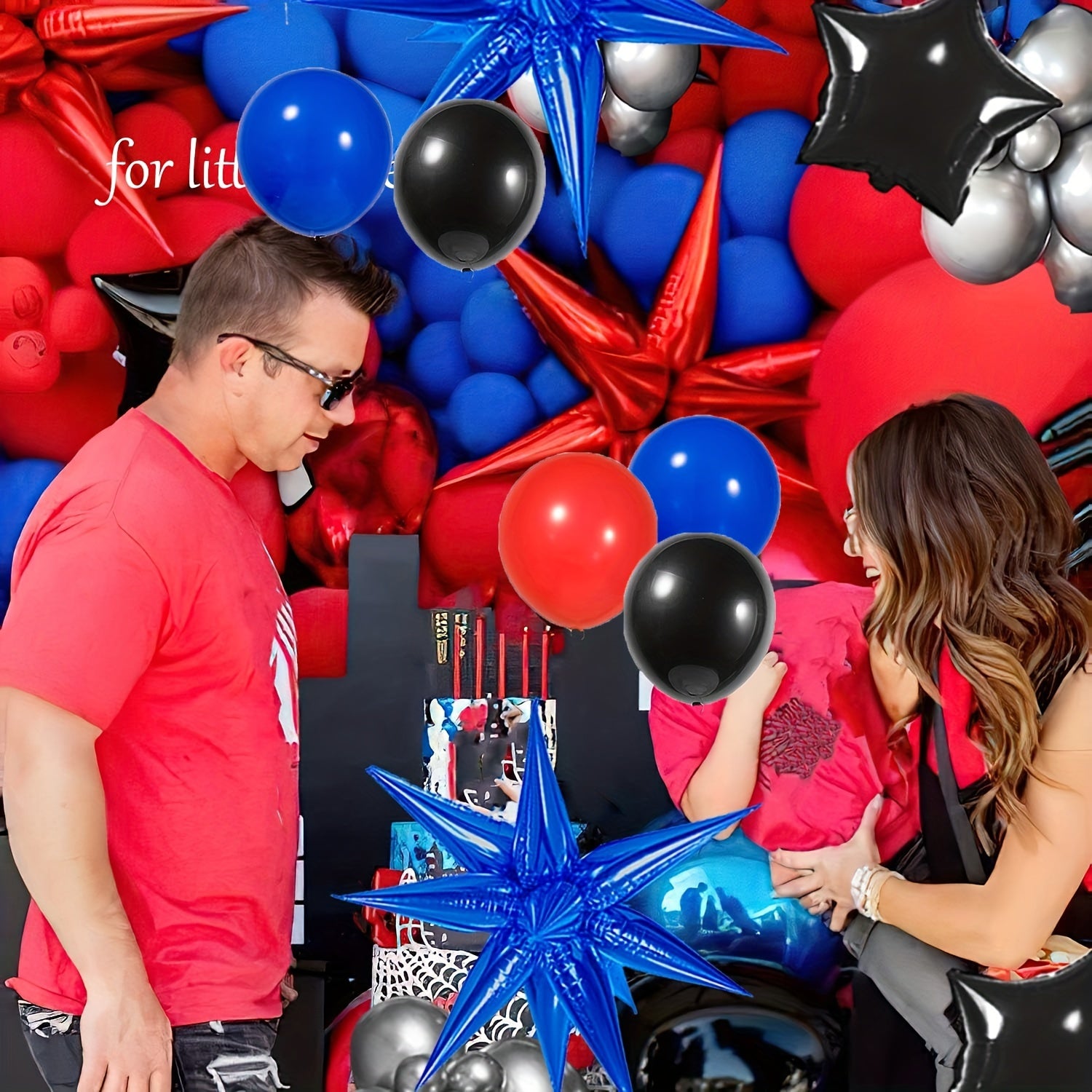 133pcs Red Balloons Garland Arch Kit Spider Theme Birthday Party