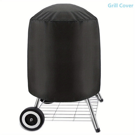 Waterproof Round BBQ Grill Cover Heavy Duty Outdoor Smoker Cover