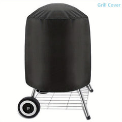 Waterproof Round BBQ Grill Cover Heavy Duty Outdoor Smoker Cover