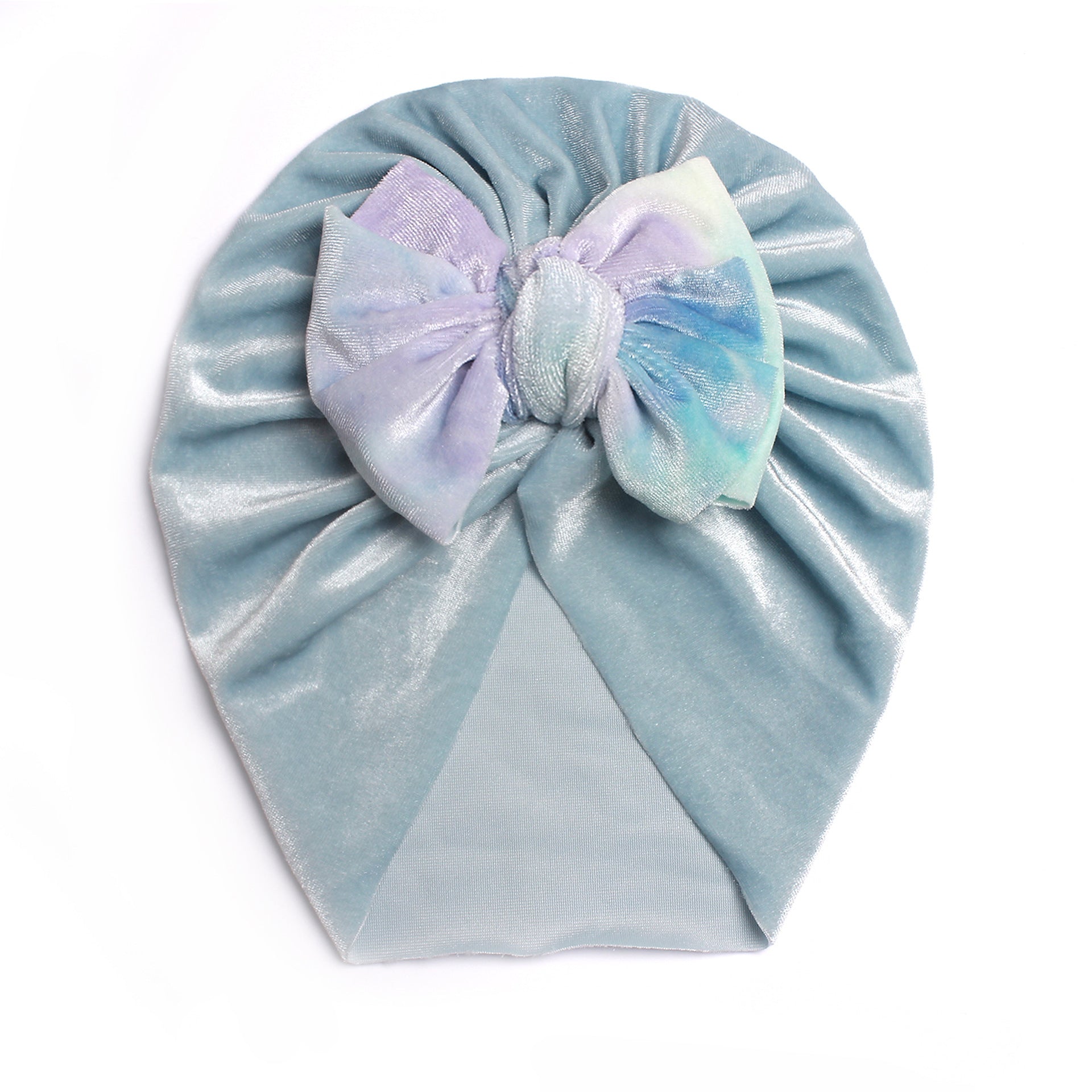 Velvet Bow Baby Hat 0-3 Years Old