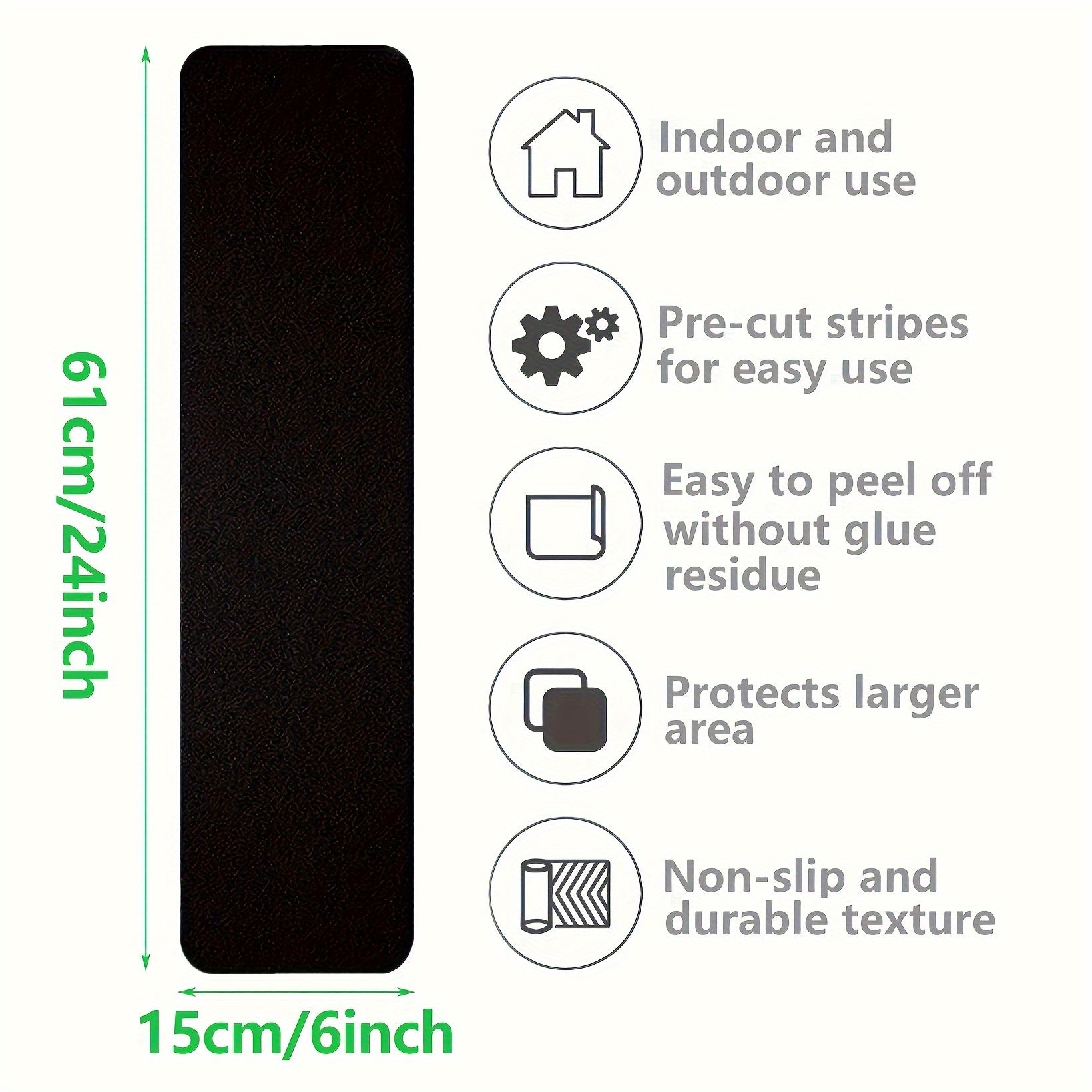 Non Slip Outdoor Stair Treads - Anti Slip Grip Tape Adhesive Strips