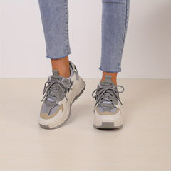 Colorblock Chunky Sneakers Height Increasing Platform Shoes
