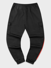Men's Block Cargo Pants Flap Pocket Drawstring Jogger