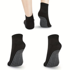 Yoga Socks Non-slip Grips Mid Tube Sports Pilates Ballet Dance Sock