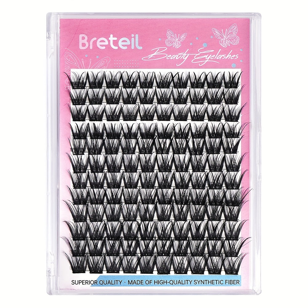 Little Devil Style Cluster Lashes Synthetic Fiber 12 Rows for Fuller Lashes