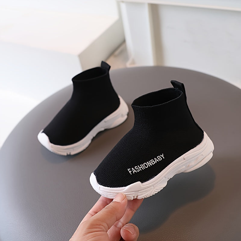 Boy's Knit Slip On Sock Shoes Non Slip Casual Sneakers