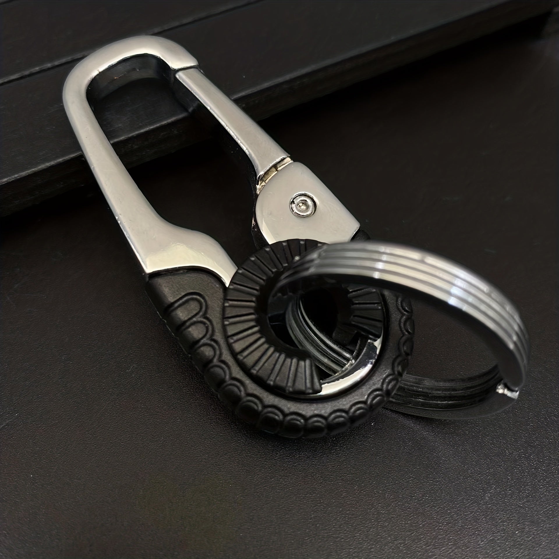 Stainless Steel Keychain Double Ring Outdoor Carabiner